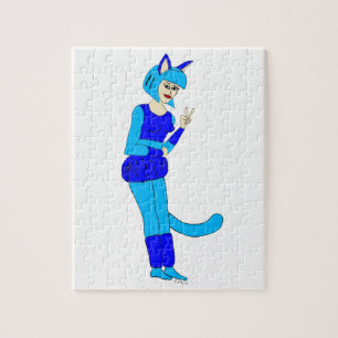 Katzenmädchen Puzzle
