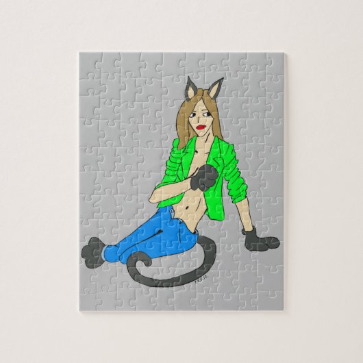 Katzenmädchen   puzzle (Vertikal)