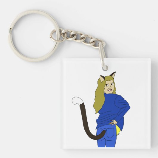 Katzenmädchen schlüsselanhänger (Vorderseite)
