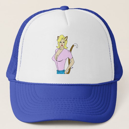 Katzenmädchen Truckerkappe (Vorderseite)