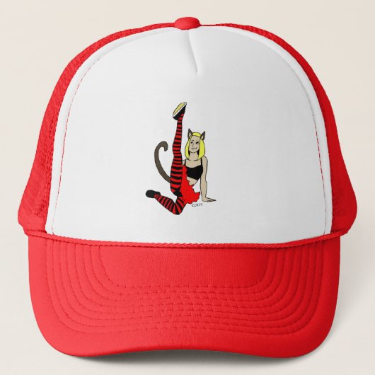 Katzenmädchen Truckerkappe (Vorderseite)