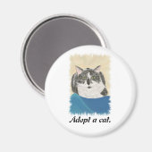 Katzenmagnete adoptiert Werbeaktion Magnet (Vorderseite/Rückseite)