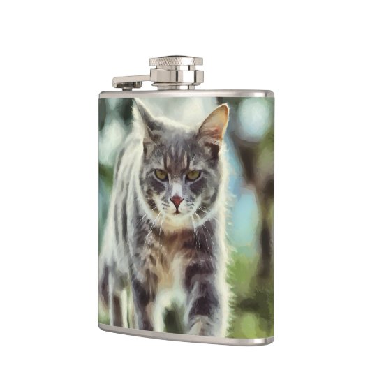 Katzenmalerei Flachmann (Links)