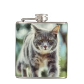 Katzenmalerei Flachmann (Vorderseite)