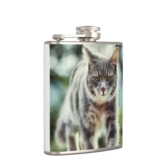 Katzenmalerei Flachmann (Rechts)