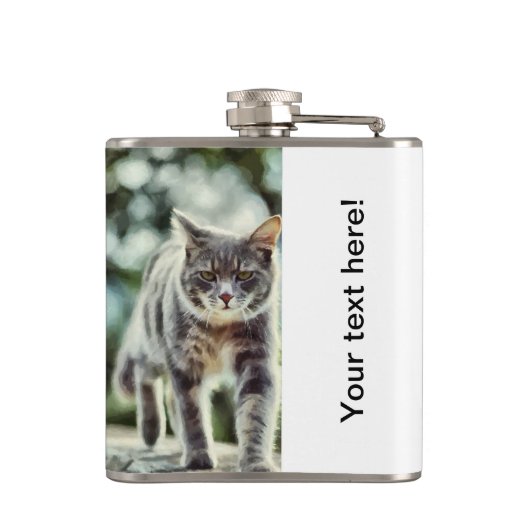 Katzenmalerei Flachmann (Rückseite)