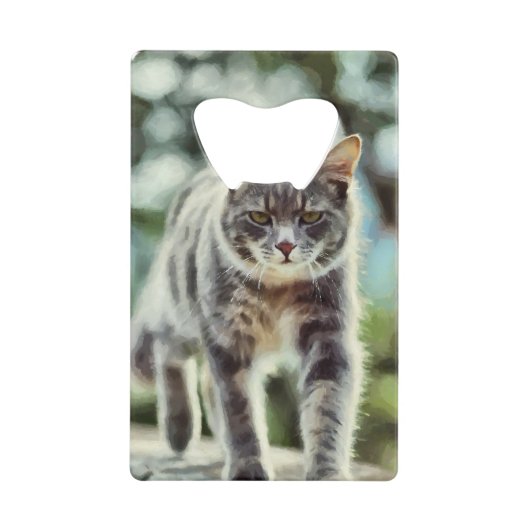 Katzenmalerei Geldbeutel Flaschenöffner (Vorderseite)