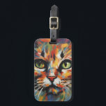 Katzenmalerei Gepäckanhänger<br><div class="desc">Schöne abstrakte Katzenmalerei.</div>