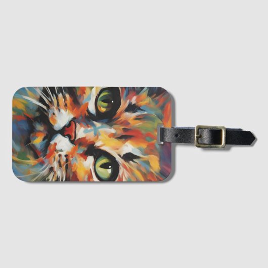 Katzenmalerei Gepäckanhänger (Vorderseite (Horizontal))