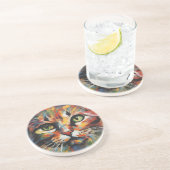 Katzenmalerei Getränkeuntersetzer (Seite)