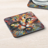 Katzenmalerei Getränkeuntersetzer (Linke Seite)