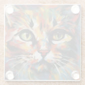 Katzenmalerei Glasuntersetzer (Rückseite)