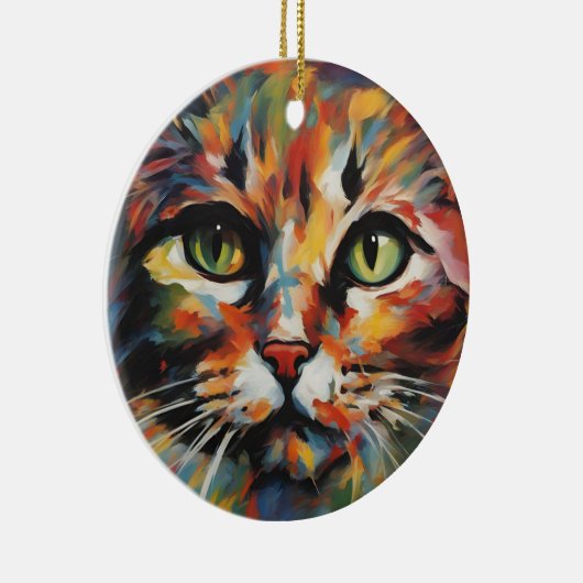 Katzenmalerei Keramik Ornament (Rechts)