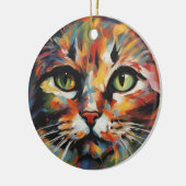 Katzenmalerei Keramik Ornament (Links)