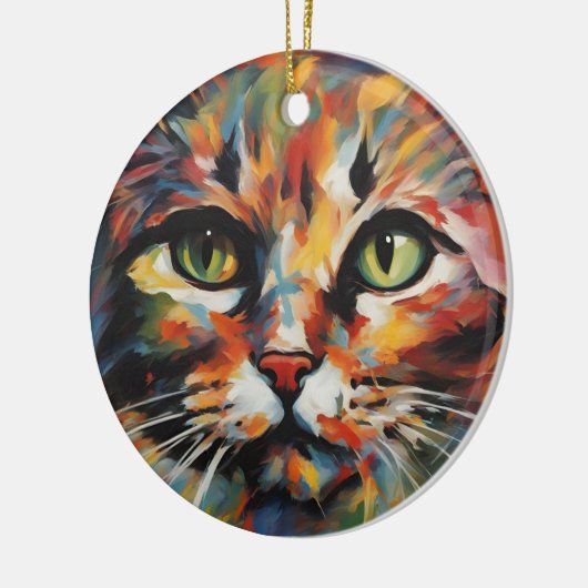 Katzenmalerei Keramik Ornament (Links)