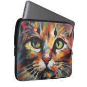 Katzenmalerei Laptopschutzhülle (Vorne Rechts)