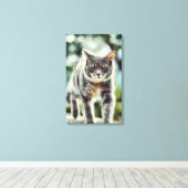 Katzenmalerei Leinwanddruck (Insitu (Holzboden))