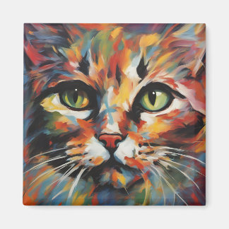 Katzenmalerei Magnet