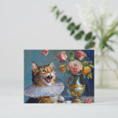 Katzenmalerei Postkarte (Stehend Vorderseite)