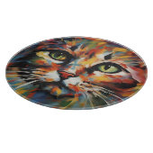 Katzenmalerei Schneidebrett (Ecke)