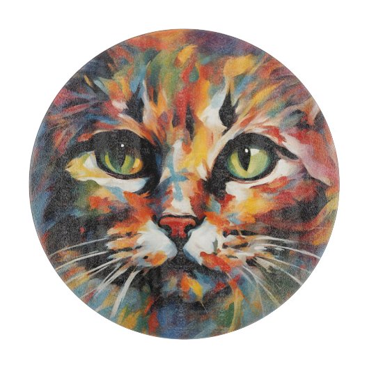 Katzenmalerei Schneidebrett (Vorderseite)