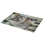 Katzenmalerei Schneidebrett (Ecke)