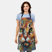 Katzenmalerei Schürze (Getragen)