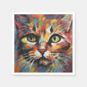 Katzenmalerei Serviette (Vorderseite)