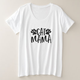 Katzenmama Große Größe T-Shirt