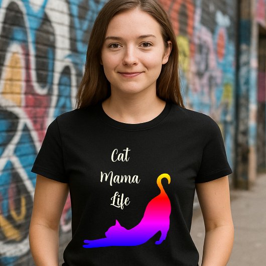 Katzenmama Leben - Kätzchen Stretch T-Shirt
