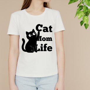 Katzenmama-Leben Süßes Schwarzkatzen-Design Tri-Blend Shirt