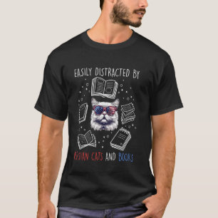 Katzenmama LEICHT ABGELENKT DURCH BÜCHER UND PERSE T-Shirt