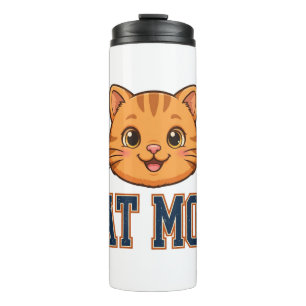 Katzenmama Orange Tabby Geschenk-T-Shirt Thermosbecher