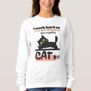Katzenmama-Shirt – Katzen leben wie Könige Zitat T Sweatshirt