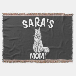 Katzenmama-Shirt, Personalisiert, Maine Coon, Hut Decke