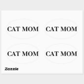 Katzenmammaaufkleber Ovaler Aufkleber (Blatt)