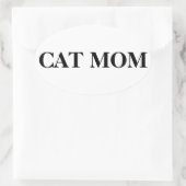 Katzenmammaaufkleber Ovaler Aufkleber (Tasche)