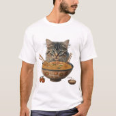 Katzenmännchen, Niedliche Katzenaune, japanische R T-Shirt (Vorderseite)