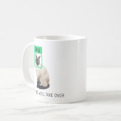Katzenmaschinen übernehmen Hund Kaffeetasse (Vorderseite Links)