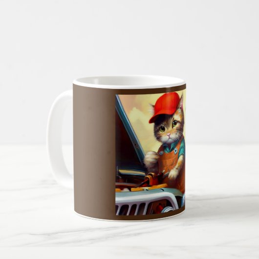 Katzenmechanismus Kaffeetasse (Vorderseite Links)