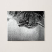 Katzenmeditation Schwarz/Weiß Puzzle (Horizontal)