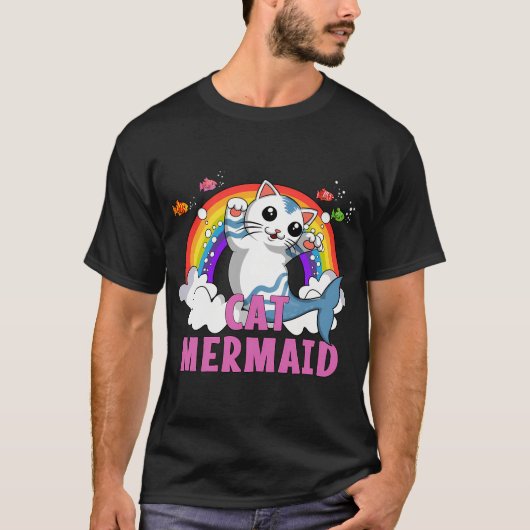 Katzenmeerjungfrau T-Shirt (Vorderseite)