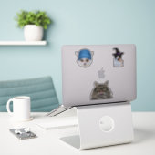 Katzenmeme Aufkleber (Laptop auf Schreibtisch)