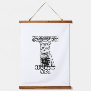 Katzenmeme für Katzenbesitzer und Kätzchenliebhabe Wandteppich Mit Holzrahmen