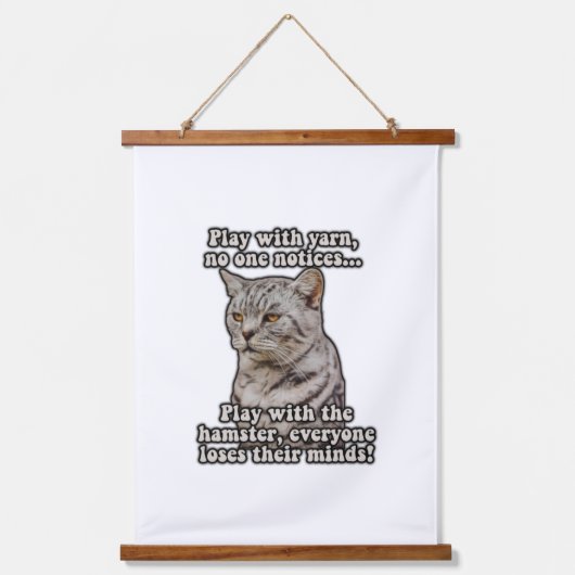 Katzenmeme für Katzenliebhaber und Kätzchenbesitze Wandteppich Mit Holzrahmen (Vorderseite)