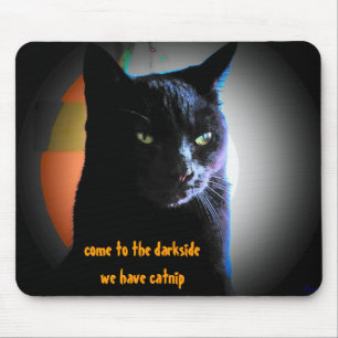 Katzenminze Darkside Schwarze Katze Meme Mousepad