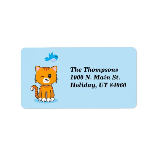 Katzenmischung/Rücksendeadressen-Aufkleber Adressaufkleber (Vorne)