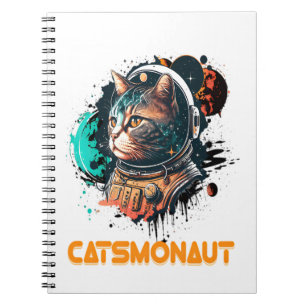 Katzenmonaut Astronaut Katzen Oder Weltraumkatze Notizblock