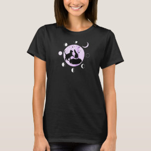 Katzenmondphasen für Frauen Schwarze Katzenmond He T-Shirt