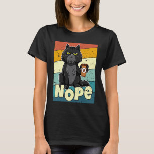 Katzenmotiv Katze Kaffee Spaß Retro-Vintage-Spruch T-Shirt